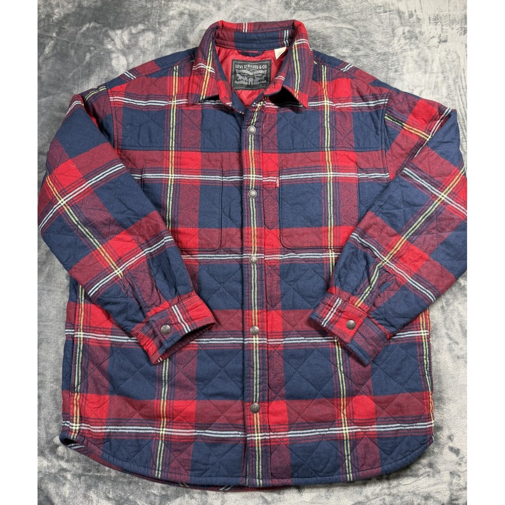 Levi's Ingleside Quilted Plaid Overshirt Men L